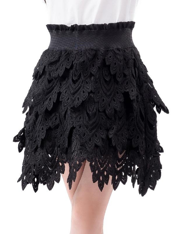 层层花纹蕾丝包臀女童半身裙byd0001-1  299